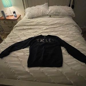 Gently used navy blue Mickey Mouse crewneck